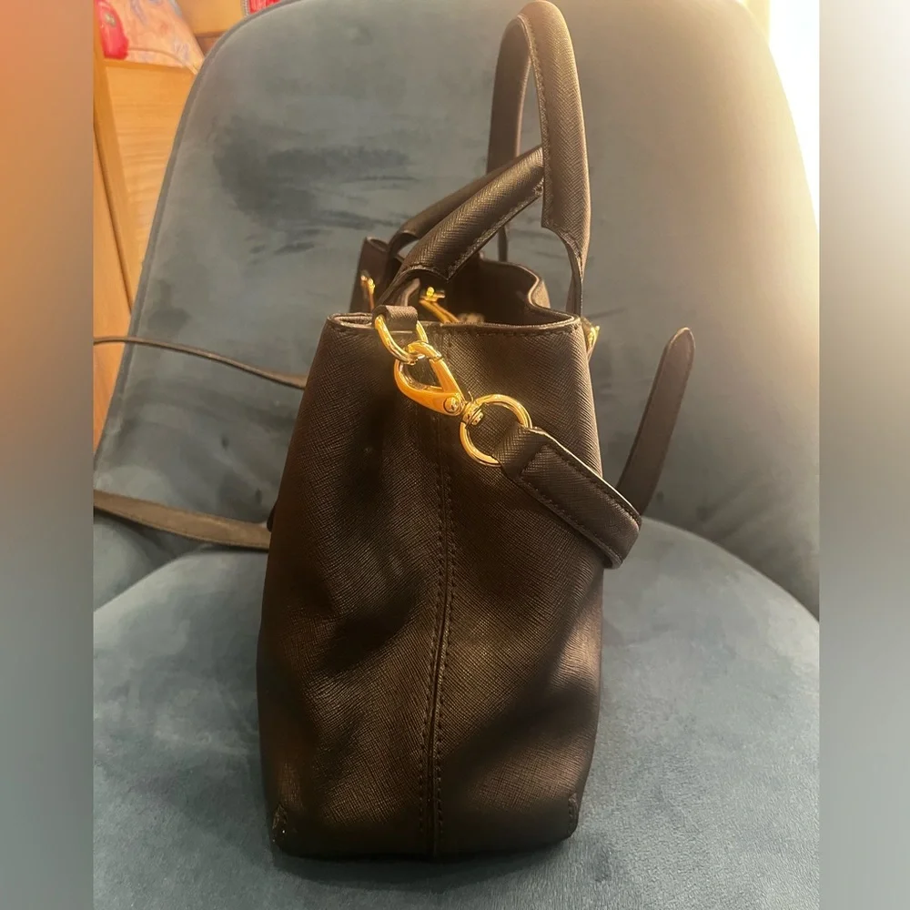 Kate Spade Black Saffiano Leather Medium Satchel
